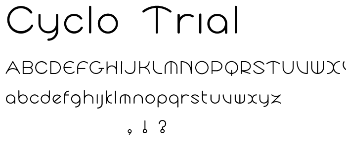 Cyclo Trial font